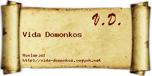 Vida Domonkos névjegykártya